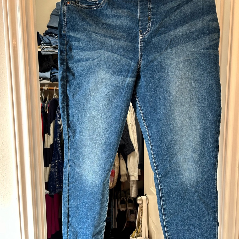Signature by Levi Strauss Women's Dark Blue Stretch Jeggings